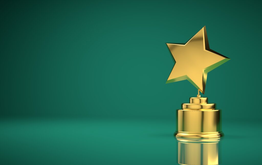 Star award green background