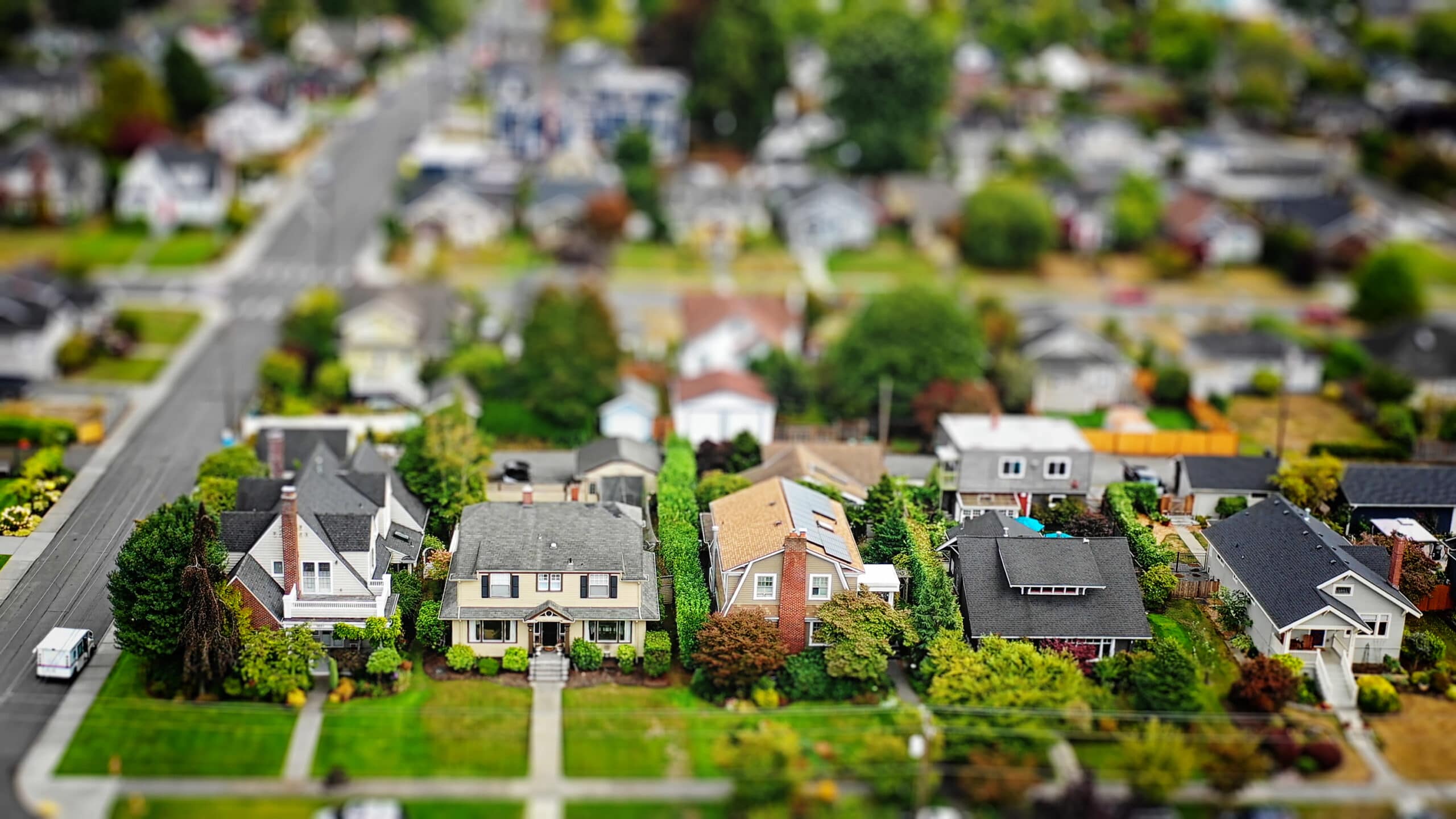 Aerial view of community