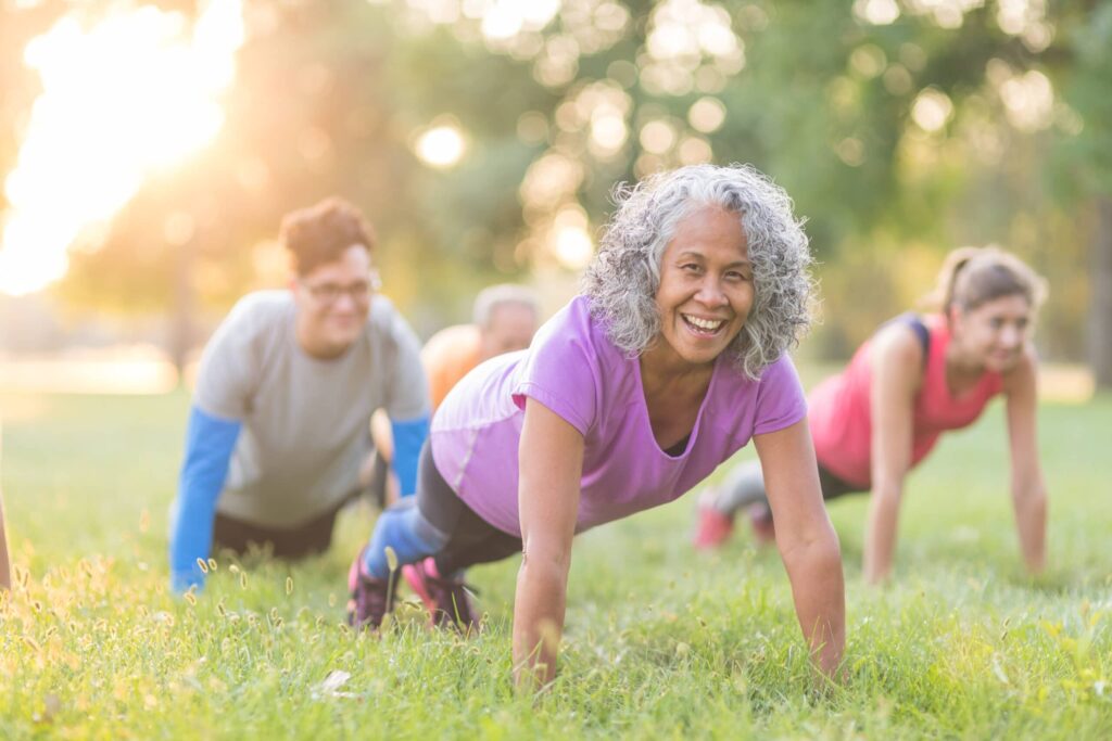 Fitness Class Outside