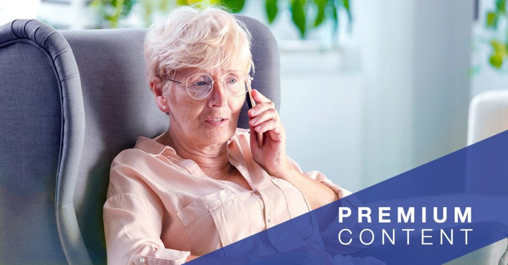 Senior woman talking on mobile phone