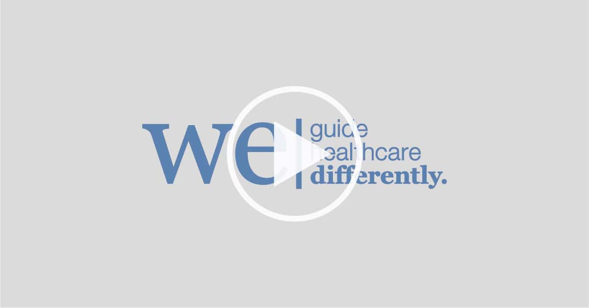 We Guide Healthcare Differently video with play button to start the video