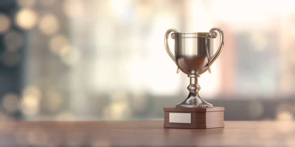 Trophy on a table