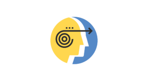 Human head icon with thoughts projecting outward