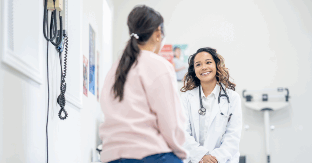 Doctor seeing patient in check-up