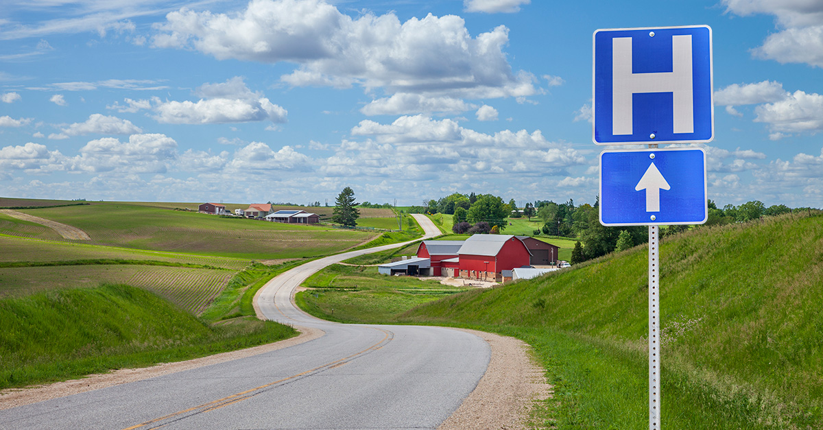 Winding rural road
